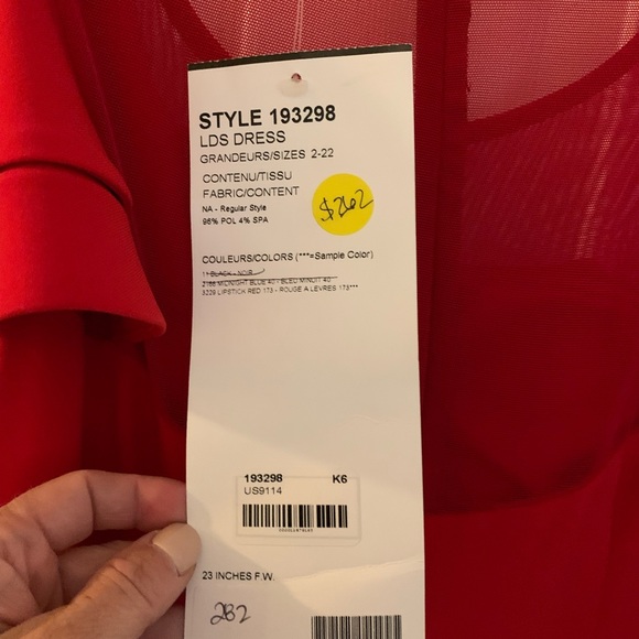 Red Joseph Ribkoff dress…..NWT - Picture 2 of 10